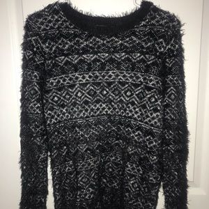 Black and silver sweater